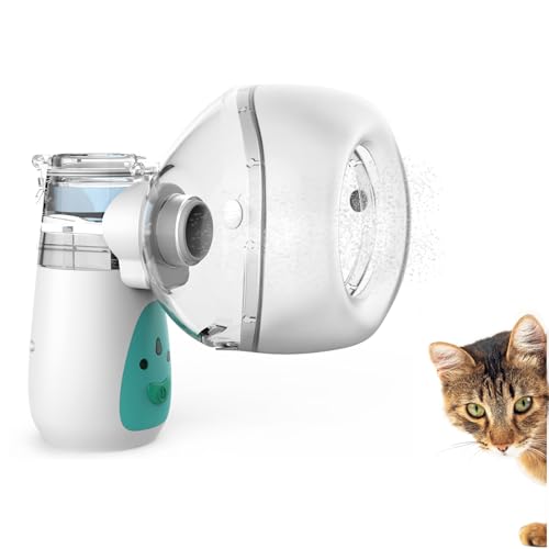 ICARE-PET Geräuschloser Inhalator für Haustiere mit Haustiermaske für alle Katzen und kleine Hunde, für Haustiere entwickelte Silikonmaske, Hundevernebler für Asthmaprobleme bei Haustieren (S) von ICARE-PET