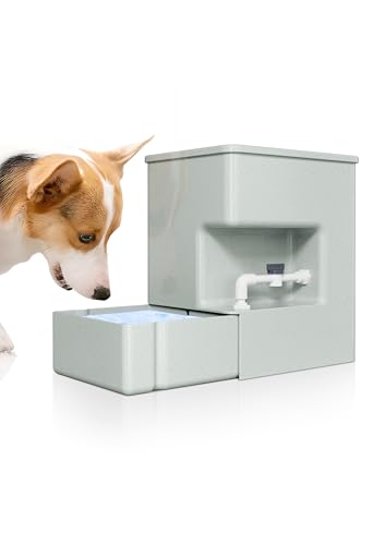 ICELEAF Automatischer Wasserspender für Haustiere, 8 l, ohne Schwerkraft, algenfrei, vermeidet Schmutzwasserrückfluss für Hunde und Katzen, einfaches Befüllen von oben, für Hunde, Katzen, Haustiere, von ICELEAF