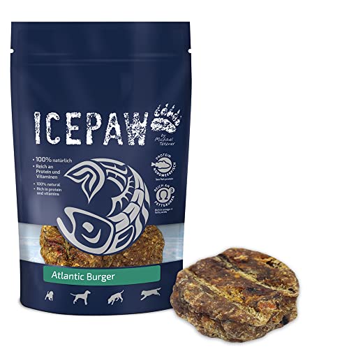 ICEPAW I Atlantic Burger I 3 Stück I mit Fisch, Kartoffeln, Gemüseflocken I Kauspaß und Zahnpflege für Hunde von ICEPAW by Michael Tetzner