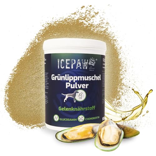 ICEPAW I Grünlippmuschelpulver I Gelenke I Gelenkschmierstoff I Ergänzungsfuttermittel für Hunde I 1 Dose (500 g) von ICEPAW by Michael Tetzner