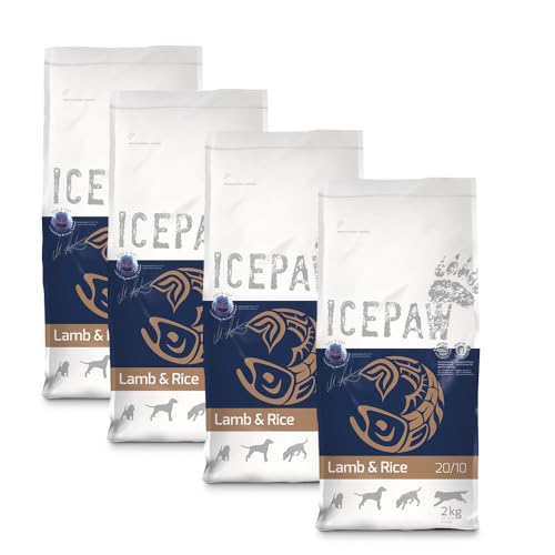 ICEPAW I High Premium I Trockenfutter Lamm und Reis 4 x 2 kg I besonders fettarm von ICEPAW by Michael Tetzner