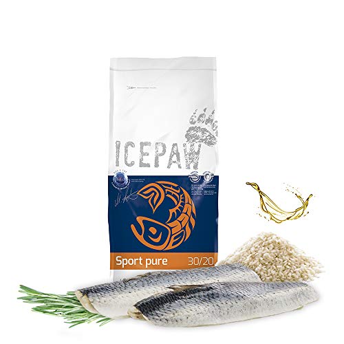 ICEPAW I High Premium Trockenfutter I Sport Pure 2 x 2 kg I Mit Hering und Reis I für sehr aktive Hunde von ICEPAW by Michael Tetzner