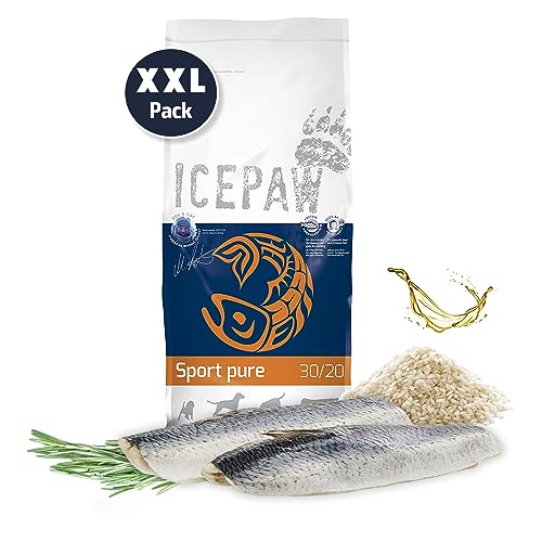 ICEPAW I High Premium Trockenfutter für Sporthunde I Sport pure 14 kg I Mit Hering und Reis I Adult I Energie I Leistung von ICEPAW by Michael Tetzner