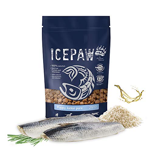 ICEPAW I Puppy Junior Pure I 400 g I Trockenfutter für Welpen und heranwachsende Hunde I Mit Hering und Reis von ICEPAW by Michael Tetzner