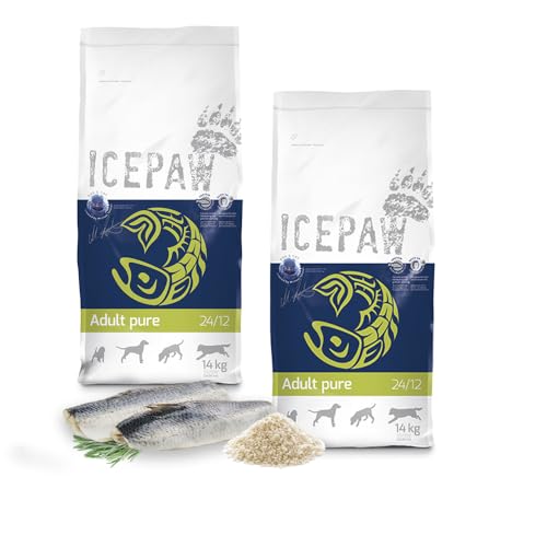 ICEPAW I Trockenfutter Adult Pure 2 x 14 kg I Mit Fisch (Hering) und Reis I Für normal aktive Hunde von ICEPAW by Michael Tetzner