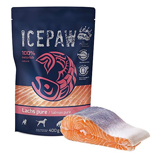 ICEPAW Lachs Pure Nassfutter für Hunde, 1 Beutel (400 g) von ICEPAW by Michael Tetzner