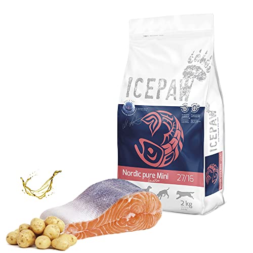 ICEPAW Nordic Pure Mini Sensitive I High Premium Trockenfutter I 2 kg I Für Hunde Kleiner Rassen I Mit Lachs und Kartoffel von ICEPAW by Michael Tetzner