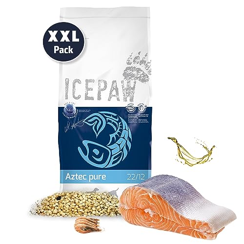 ICEPAW Aztec pure Trockenfutter für Hunde I hypoallergen I mit Lachs, Krill & Amaranth I 14 kg von ICEPAW by Michael Tetzner