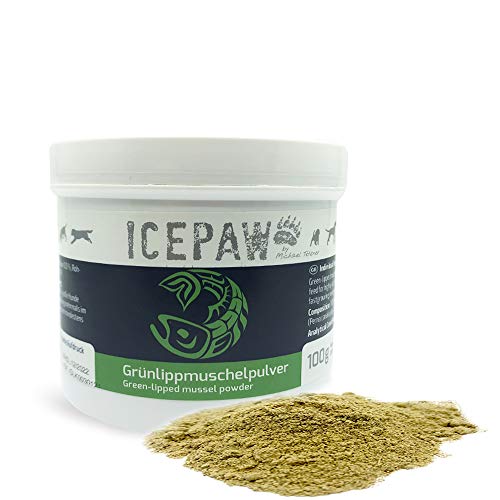 ICEPAW 100% Grünlippmuschelpulver | wichtiger Gelenknährstoff | verschiedene Größen (100g) von ICEPAW by Michael Tetzner