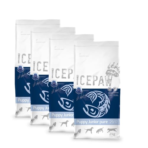 ICEPAW I High Premium Trockenfutter I Welpen I Puppy Junior Pure I 4 x 2 kg I Mit Fisch (Hering) und Reis von ICEPAW by Michael Tetzner