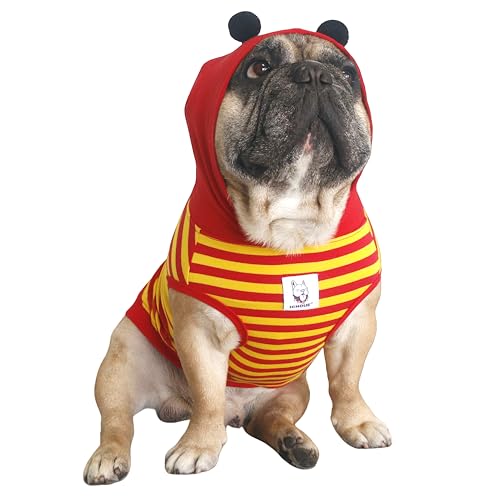 iChoue Halloween-Kostüme mit englischer Bulldogge, Hummel, für mittelgroße Hunde, kaltes Wetter, Wintermäntel, Französischer Mops, Pitbull, Boston Terrier, Rotgelb, Größe XL von ICHOUE