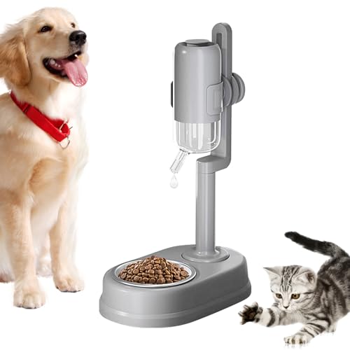 Futter Wasser Feeders Automatische Futter Wassernäpfe Katze und Hund Wasserspender Futterspender Hundenapf Wasserspender Kein Tropfen Leicht zu Reinigen Automatischer Futterspender Haustier Futternapf von IDIDOS