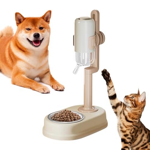 Futter Wasser Feeders Automatische Futter Wassernäpfe Katze und Hund Wasserspender Futterspender Hundenapf Wasserspender Kein Tropfen Leicht zu Reinigen Automatischer Futterspender Haustier Futternapf von IDIDOS