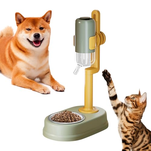 Futter Wasser Feeders Automatische Futter Wassernäpfe Katze und Hund Wasserspender Futterspender Hundenapf Wasserspender Kein Tropfen Leicht zu Reinigen Automatischer Futterspender Haustier Futternapf von IDIDOS