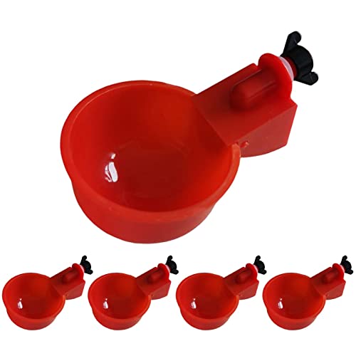 Hühnerbewässerungsbecher, automatische Hühnerbewässerungsbecher | Geflügel-Wasser-Feeder-Set, Hühner-Wasserbecher, Geflügel-Trinkschale für Huhn, Enten, Vögel, Truthahn usw Ididos von IDIDOS