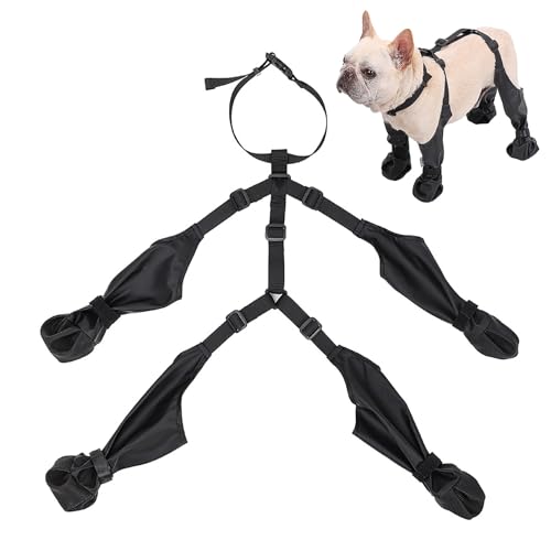 Hundestiefel-Leggings, Polyester-Hunde-Strapsstiefel, Hundepfotenschutz mit Hilfsgurt, bequeme Hundewärmung, Schneestiefel, hervorragende Qualität, Katzenschneeschuhe für Winter, Schneewandern von IDIDOS