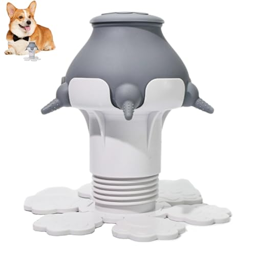 IDIDOS Puppy Nipple Feeder, 300ml Still-Silikonflaschen, Einstellbare Höhe Silikon Nippel Welpenfutterspender mit 5 Nippeln, Welpenfutterspender für Mehrere Welpen, Hunde, Katzen, Kaninchen von IDIDOS