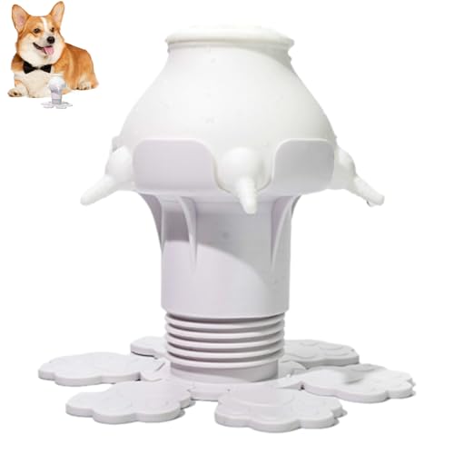 IDIDOS Puppy Nipple Feeder, 300ml Still-Silikonflaschen, Einstellbare Höhe Silikon Nippel Welpenfutterspender mit 5 Nippeln, Welpenfutterspender für Mehrere Welpen, Hunde, Katzen, Kaninchen von IDIDOS