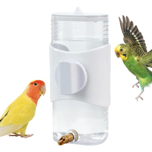 IDIDOS Vogel-Wasserspender, ABS-Material, Sittich-Wasserspender für Käfig, 300 ml Vogel-Wasserspender, praktische Vogelkäfig-Futterspender und Tränken, automatischer Papageien-Futterspender von IDIDOS