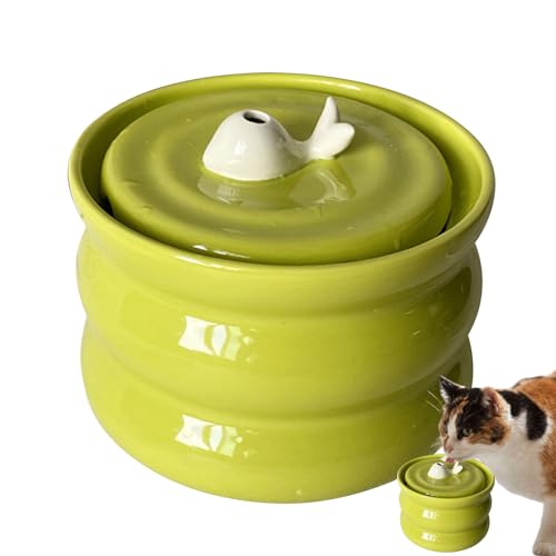 Katzen Wasserbrunnen, Automatischer Katzenwasserspender, 800ml Hund Wasserbrunnen Katze Trinkbrunnen, Geräuscharmer Haustier Wasserspender, Smart Dog Wassernapf Spender für Katzen, Hunde, Haustiere von IDIDOS