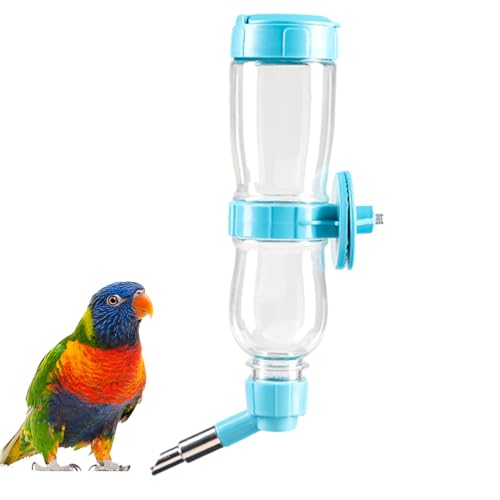 Papageien-Wasserflasche, Automatischer Wasserspender für Vögel, Vogelwasser-Futterspender, 240 ml große Kapazität, Haustier-Vogel-Wasserflasche, Vogelkäfig-Zubehör, Wasserspender für Conure von IDIDOS