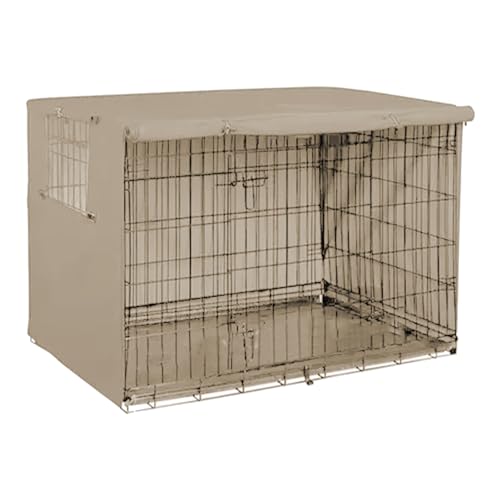 Pet Cage Cover, Dog Kennel Cover, Silver Coated Pet Crate Cover, Windproof Pet Cage Canopy, Waterproof Cage Weather Protector, Animal Cage Shield for Indoor Outdoor Crates von IDIDOS