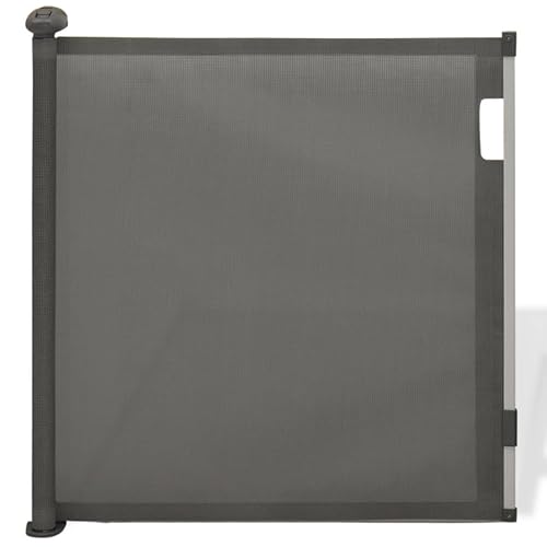 IDMarket - Einziehbares Sicherheitsgitter für Haustiere, 130 cm, Grau von IDMarket