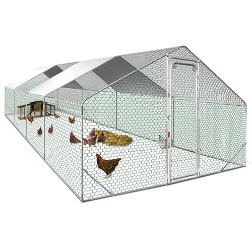IDMarket – Freigehege für Hühnerstall, 24 m², verzinkter Stahl von IDMarket