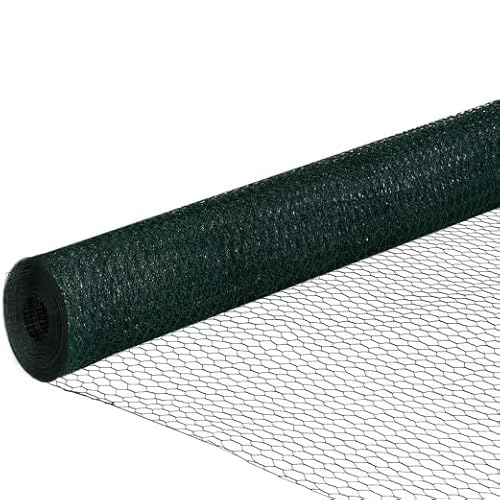 IDMarket - Maschendraht für Hühner, grün, 1 x 25 m, 25 mm, dreifach verdreht, weicher Zaun, Garten, Tiere von IDMarket