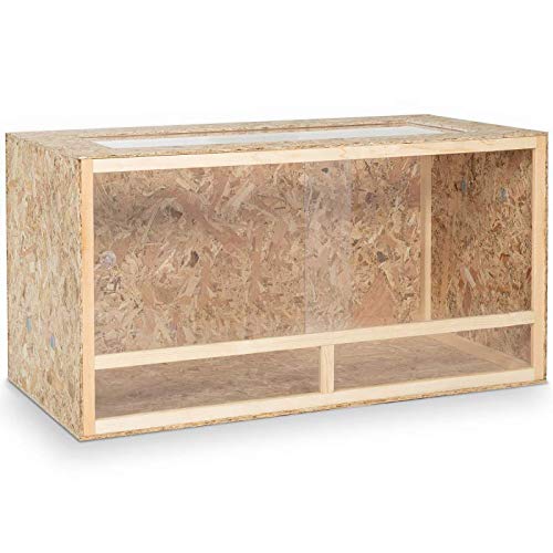 IDMarket - Terrarium aus OSB-Holz für Reptilien und Batracianer, Seitenlüfter, 115 cm von IDMarket