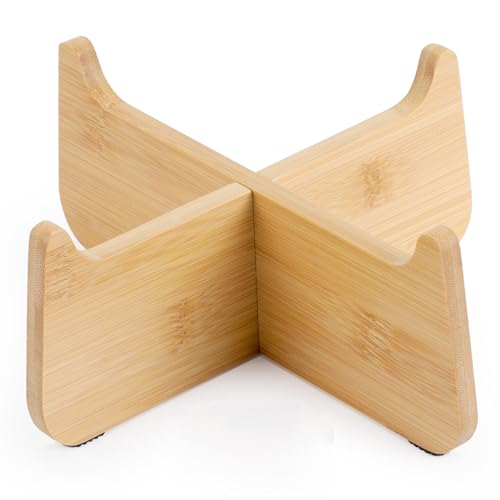 IDOGCHEW Holzständer für Antischlingnapf Katze mit 4 Rutschfesten Füßen auf der Unterseite, der Beste Begleiter für Anti Schling Napf Katzen, 18 x 18 x 7,8 cm von IDOGCHEW