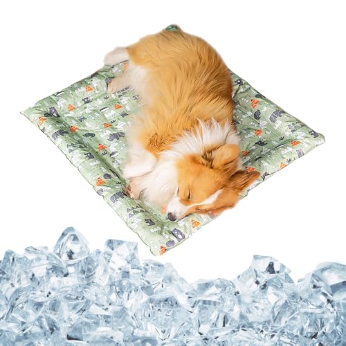 IDOLPET Kühlmatte für Katzen und Hunde, für den Sommer, bequem, weich, für Haustiere und Erwachsene (quadratischer Wald, klein) von IDOLPET