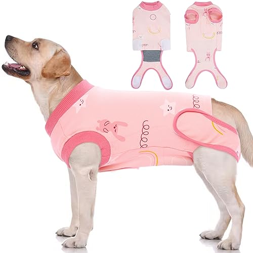 IDOMIK Hunde-Genesungsanzug, weicher Hunde-Einteiler für Chirurgie weibliche männliche Hunde, Hundeerholungsshirt für kleine, mittelgroße und große Hunde, Katzen, E-Halsband & Kegel, Alternative von IDOMIK