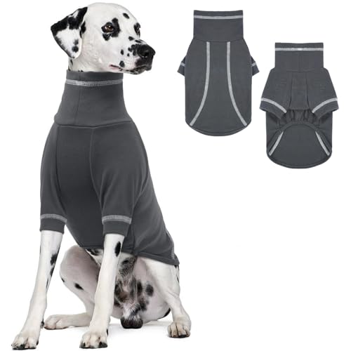 IDOMIK Fleece-Hunde-Shirt, weiches, dehnbares Hunde-T-Shirt, für kleine, mittelgroße und große Hunde, Schlafanzug, Rollkragenpullover, Hunde-Fleecepullover, Hunde-Sweatshirt, Weste, Mantel für Jungen von IDOMIK