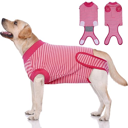 Recovery Suit for Dogs Cats After Surgery, Recovery Shirt for Male Female Dog Abdominal Wound Bandagen Cone E-Collar Alternative, Anti-Lecken Pet Surgical Recovery Snuggly Suit Soft Fabric Onesie von IDOMIK