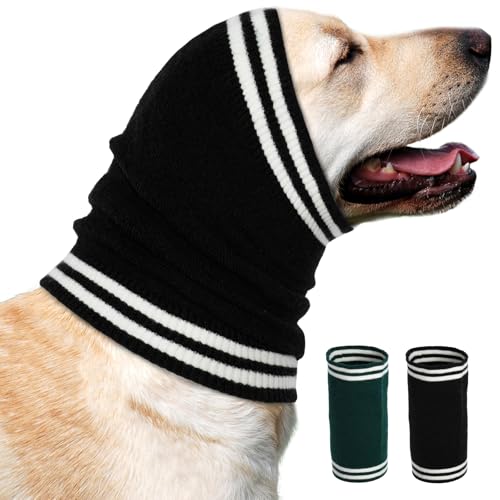 IECOii Dog Calming Hoodie Head Cover,No Shake Ear Wraps for Dogs Noise Protection,Quiet Dog Headband Dog Ear Wrap for Anxiety Relief,Dog Noise Cancelling Cover Muffs for Small Dog and Cats,Black-S von IECOii