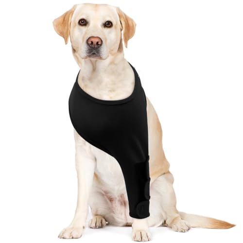 IECOii Dog Recovery Sleeve,Dog Recovery Suit, Abrasion Resistant Dog Recovery Sleeve Front Leg,Protective Elbow Protector for Medium Large Dogs, Dog Cone Alternative to Stop Licking Leg Wounds von IECOii