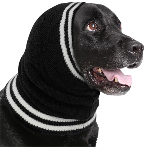 IECOii HundHead Cover,Ohrenschutz Hund,Gehörschutz für Hunde,Head Cover für Hunde,Gegen Kratzen,Schwarz,L von IECOii