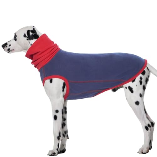 IECOii Pullover für Hunde,Hund Sweatshirt Fleece Weste Jacke Hund Pullover,Turtleneck Sweater für Hunde,Hundeshirt,Pullover Hund,Hunde Fleece Pullover,Pullover Hunde,Fleece Pullover Hund,Blau,L von IECOii