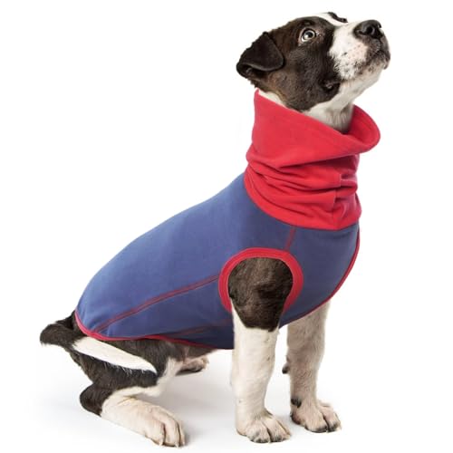 IECOii Pullover für Hunde,Hund Sweatshirt Fleece Weste Jacke Hund Pullover,Turtleneck Sweater für Hunde,Hundeshirt,Pullover Hund,Hunde Fleece Pullover,Pullover Hunde,Fleece Pullover Hund,Blau,M von IECOii