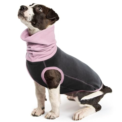 IECOii Pullover für Hunde,Hund Sweatshirt Fleece Weste Jacke Hund Pullover,Turtleneck Sweater für Hunde,Hundeshirt,Pullover Hund,Hunde Fleece Pullover,Pullover Hunde,Fleece Pullover Hund,Grau,M von IECOii