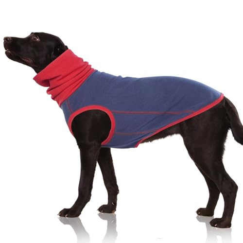 IECOii Pullover für Hunde,Hund Sweatshirt Fleece Weste Jacke Hund Pullover,Turtleneck Sweater für Hunde,Hundeshirt,Pullover Hund,Hunde Fleece Pullover,Pullover Hunde,Fleece Pullover Hund,Blau,3XL von IECOii