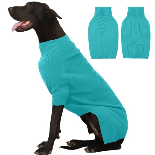 IECOii Hundepullover,Sweater für Hunde,Hundepullover für Kleine Mittelgroße große Hunde,Warm Rollkragen Hunde Pullover,Winter Hundebekleidung for Französische Bulldogge,Labrador,Deutscher Schäferhund von IECOii