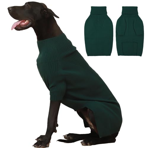 IECOii Hundepullover,Sweater für Hunde,Hundepullover für Kleine Mittelgroße große Hunde,Warm Rollkragen Hunde Pullover,Winter Hundebekleidung for Französische Bulldogge,Labrador,Deutscher Schäferhund von IECOii