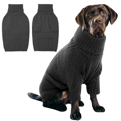 IECOii Hundepullover,Sweater für Hunde,Hundepullover für Kleine Mittelgroße große Hunde,Warm Rollkragen Hunde Pullover,Winter Hundebekleidung for Französische Bulldogge,Labrador,Deutscher Schäferhund von IECOii