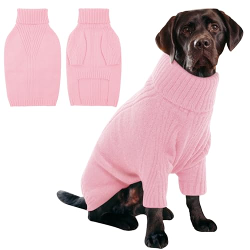 IECOii Hundepullover,Sweater für Hunde,Hundepullover für Kleine Mittelgroße große Hunde,Warm Rollkragen Hunde Pullover,Winter Hundebekleidung for Französische Bulldogge,Labrador,Deutscher Schäferhund von IECOii