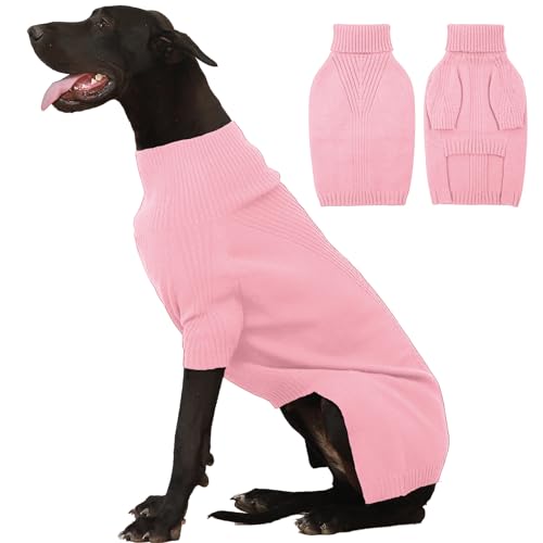 IECOii Hundepullover,Sweater für Hunde,Hundepullover für Kleine Mittelgroße große Hunde,Warm Rollkragen Hunde Pullover,Winter Hundebekleidung for Französische Bulldogge,Labrador,Deutscher Schäferhund von IECOii