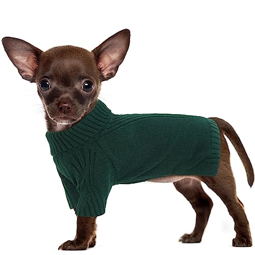 IECOii Hundepullover,Sweater für Hunde,Hundepullover für Kleine Mittelgroße große Hunde,Warmer Rollkragen Hunde Pullover,Winter Hundebekleidung for Katzen,Chihuahua,Französische Bulldogge,Labrador von IECOii