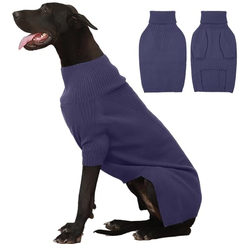 IECOii Hundepullover,Sweater für Hunde,Hundepullover für Kleine Mittelgroße große Hunde,Warmer Rollkragen Hunde Pullover,Winter Hundebekleidung for Katzen,Chihuahua,Französische Bulldogge,Labrador von IECOii