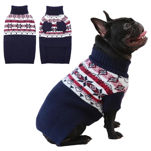 IECOii Hundepullover MittelgroßE Hunde,Hunde Pullover FüR MittelgroßE Hunde,Weihnachten Hundepullover Rollkragenpullover Hundesweatshirt FüR Kleine MittelgroßE Hunde,Haustier Hundepullover,M von IECOii